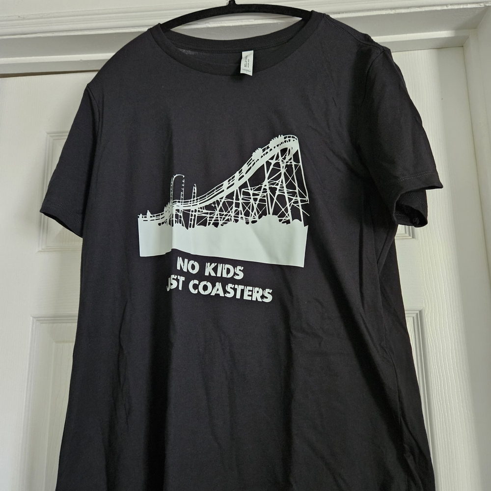 Bella Canvas Black Kids T-Shirt with Roller Coaster Design